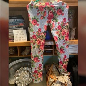 Matilda Jane floral leggings girls sz 14